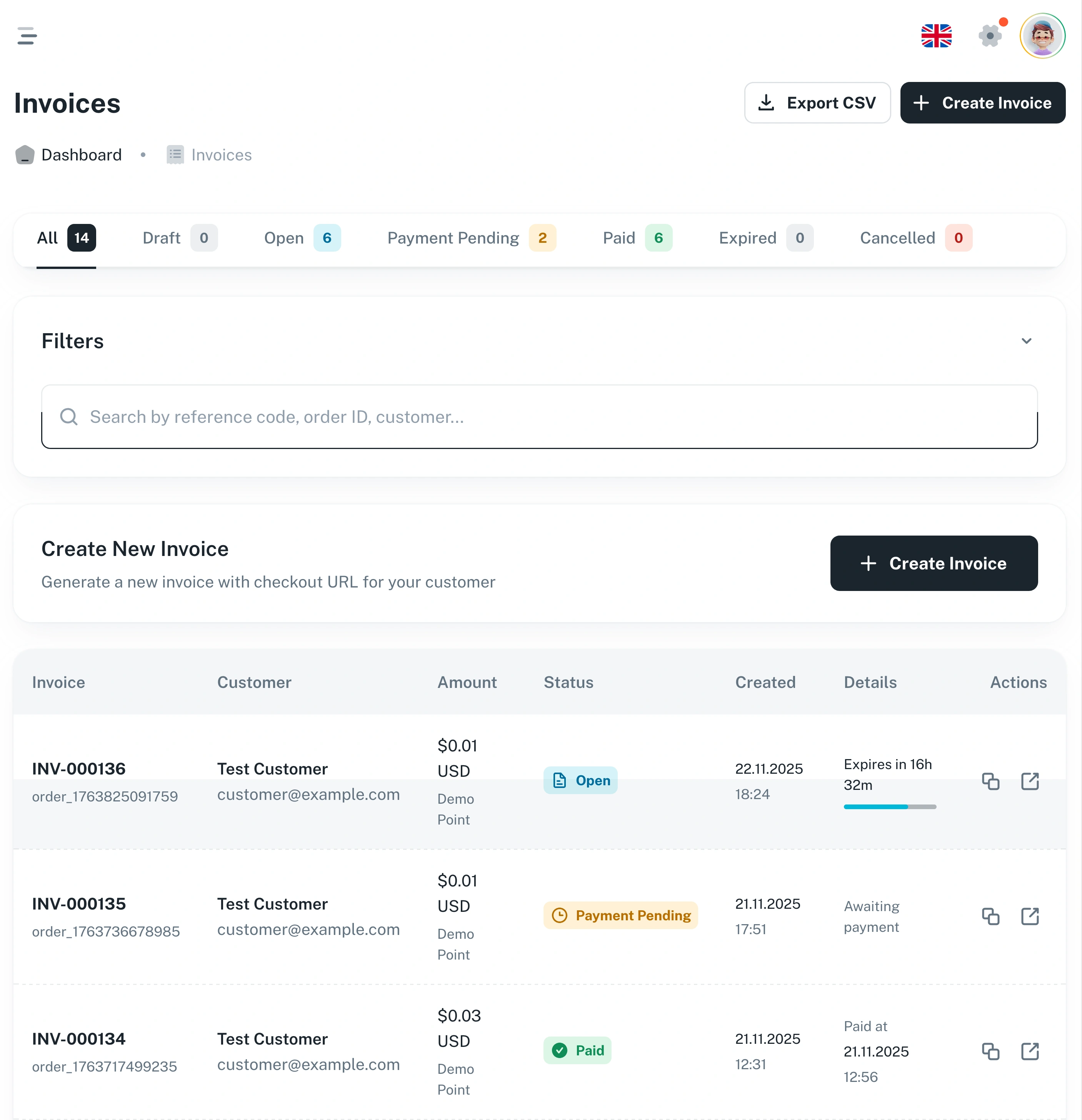 Create & Send Crypto Invoices Instantly